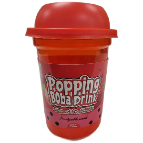 Popping Boba Drink Jordgubb 350ml X12 st