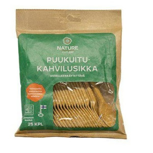 TRÄFIBER KAFFESKED FLERGÅNGS Nature 25-P X 18