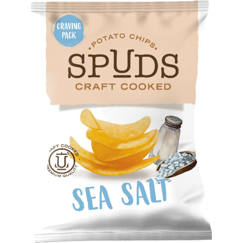 Spuds Craft Cooked Chips Sea Salt 12 x 145g