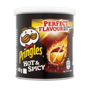 PRINGLES SMÅ HOT & SPICY 40 gx12