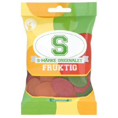 S-MÄRKE FRUKTIG 70G x18st