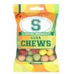 S-MÄRKE CHEWS SURA 70G x18st