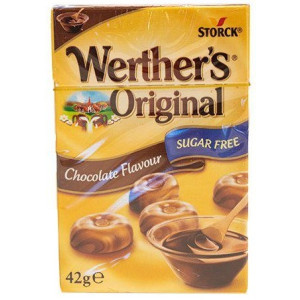 WERTHERS 42 G X 12  CHOCOLATE SUGAR FREE