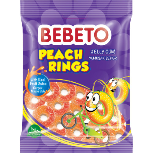 BEBETO Peach Rings 80g X12