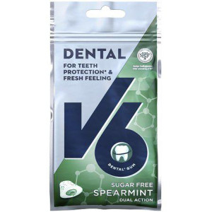 V6 Dental Dual Action Spearmint* 30 G X 28