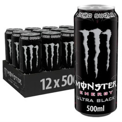 Monster - Ultra Black 500ml X12st