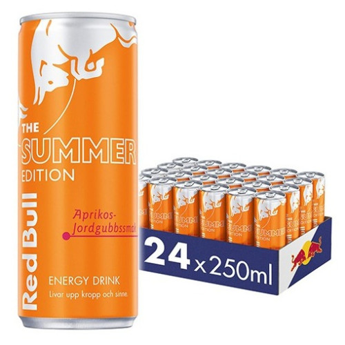 RED BULL  APRIKOS-JORDGUBB 25CLx24