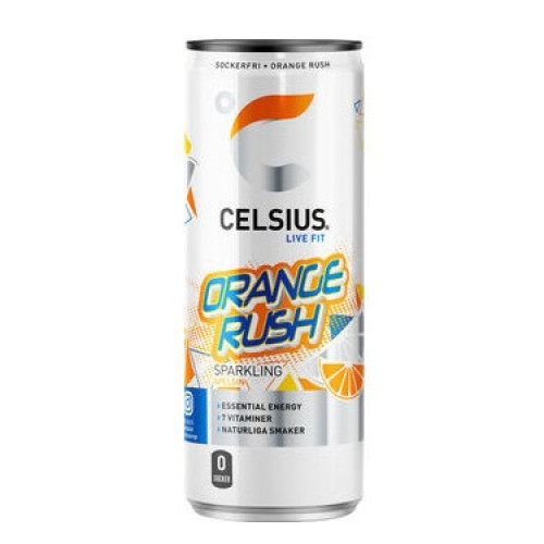 CELSIUS ORANGE RUSH 355ML x24st